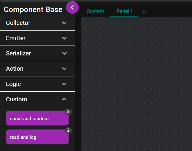Custom component selection