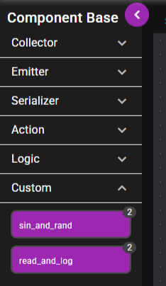 Custom component selection