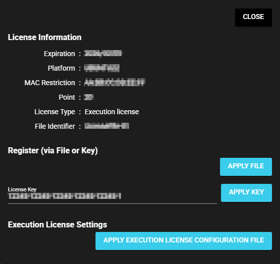 License Information Execution