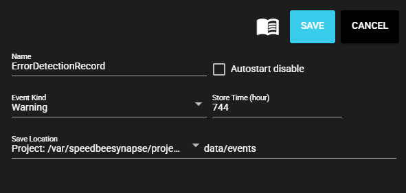 EventRecorder Configuration