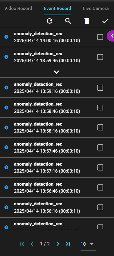 Event Record Search 1